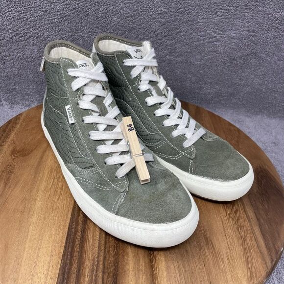 Vans The LIzzie Quilted High Top Sneakers Women's 9.5 Grape Leaf Green Shoes - Picture 9 of 9